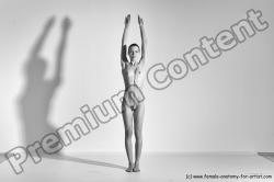 Nude Yoga poses Woman White Moving poses Slim long brown Dynamic poses Pinup